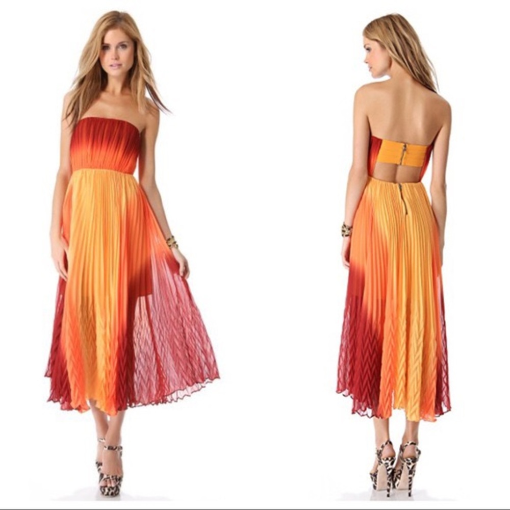Alice + Olivia ombre strapless maxi dress size 6
